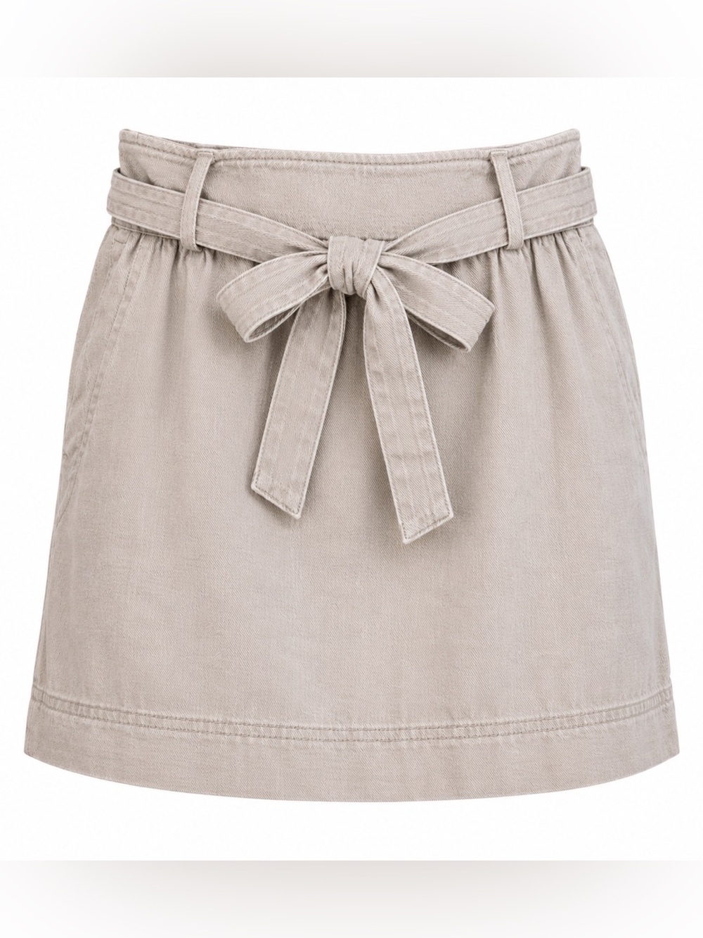 Banana Republic Linen Blend Paperbag Tie Waist Skirt Size 6 Beige - Picture 13 of 13